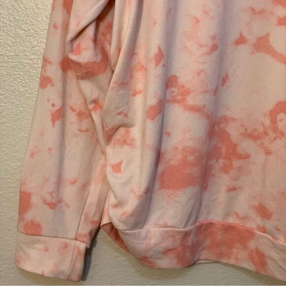 FEATHERS Peach Cream Tie-Dye Women's Maternity Sweatshirt XL. - Picture 4 of 12